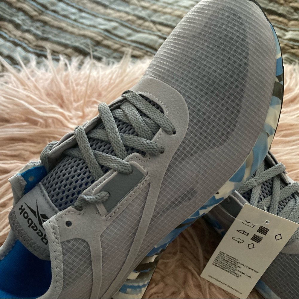 Reebok Flashfilm 3.0 Cross Trainer, True Grey/white/Horizon Blue, Size 5.5. New - Picture 1 of 11